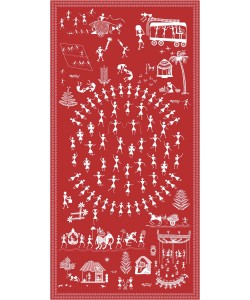 Warli Design Suede (SUD) laminates by Greenlam